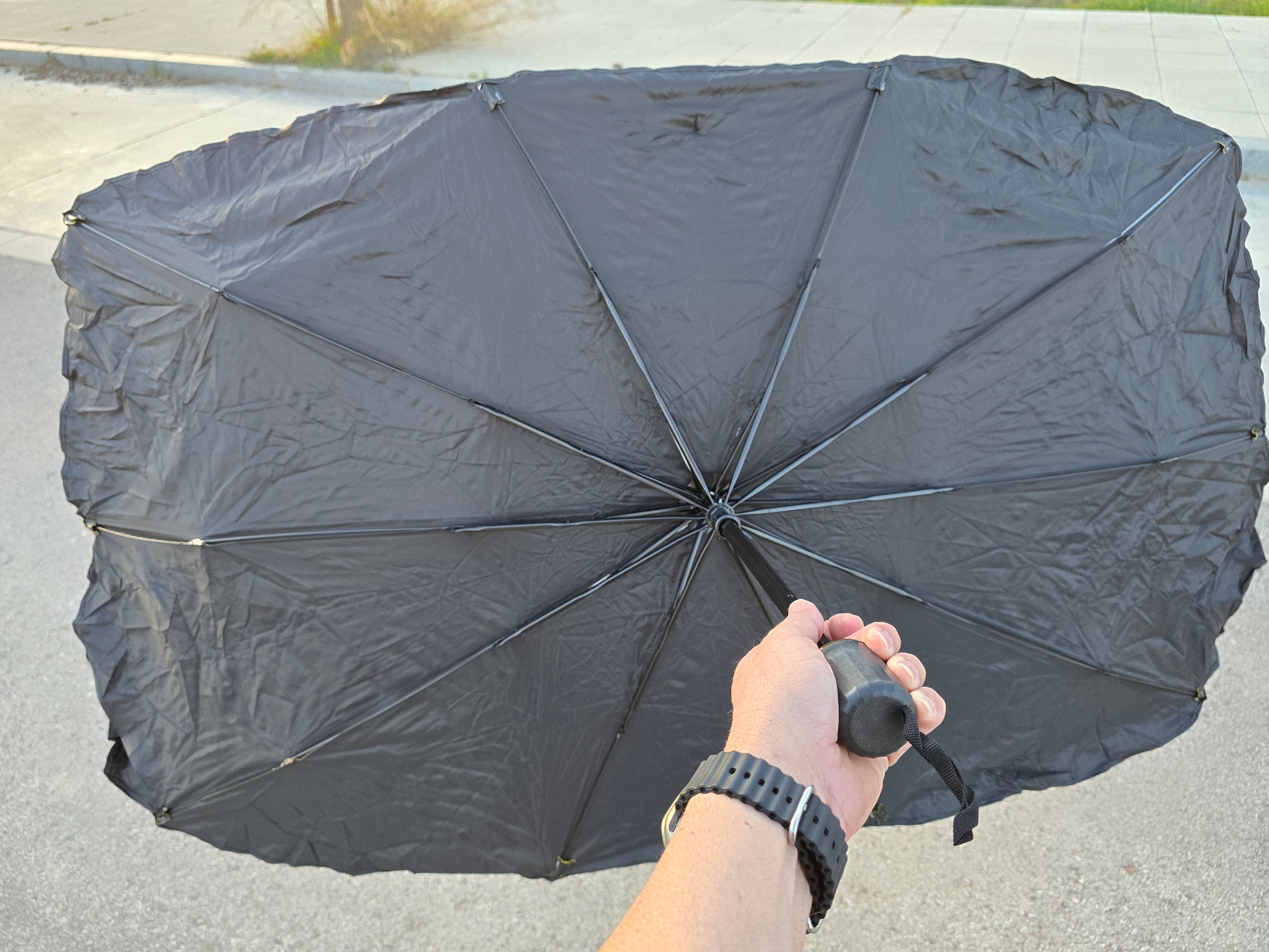 Parasol Tipo Paraguas para Tesla Model 3 y Model Y | Protección Solar Total