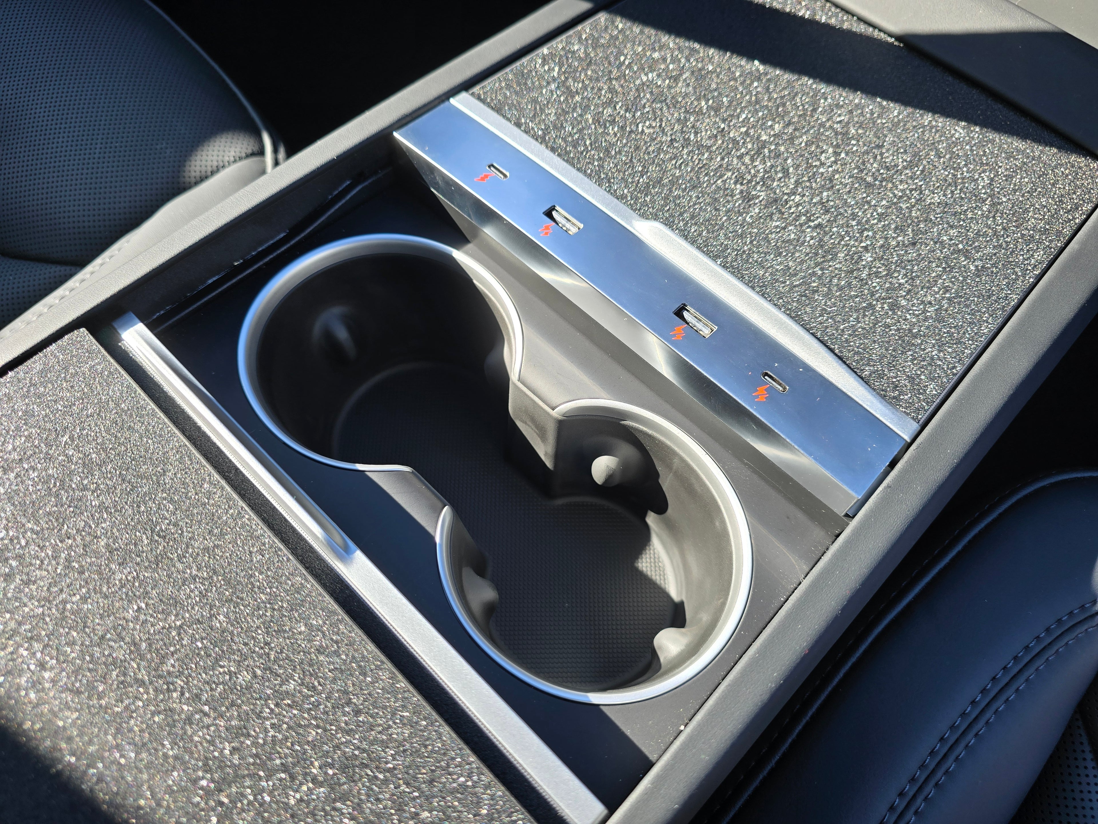 For Tesla Model Y Juniper Model 3 2025 Cup Holder Insert Mats Center Console Organizer Coaster Armrest Cupholder Car Accessories