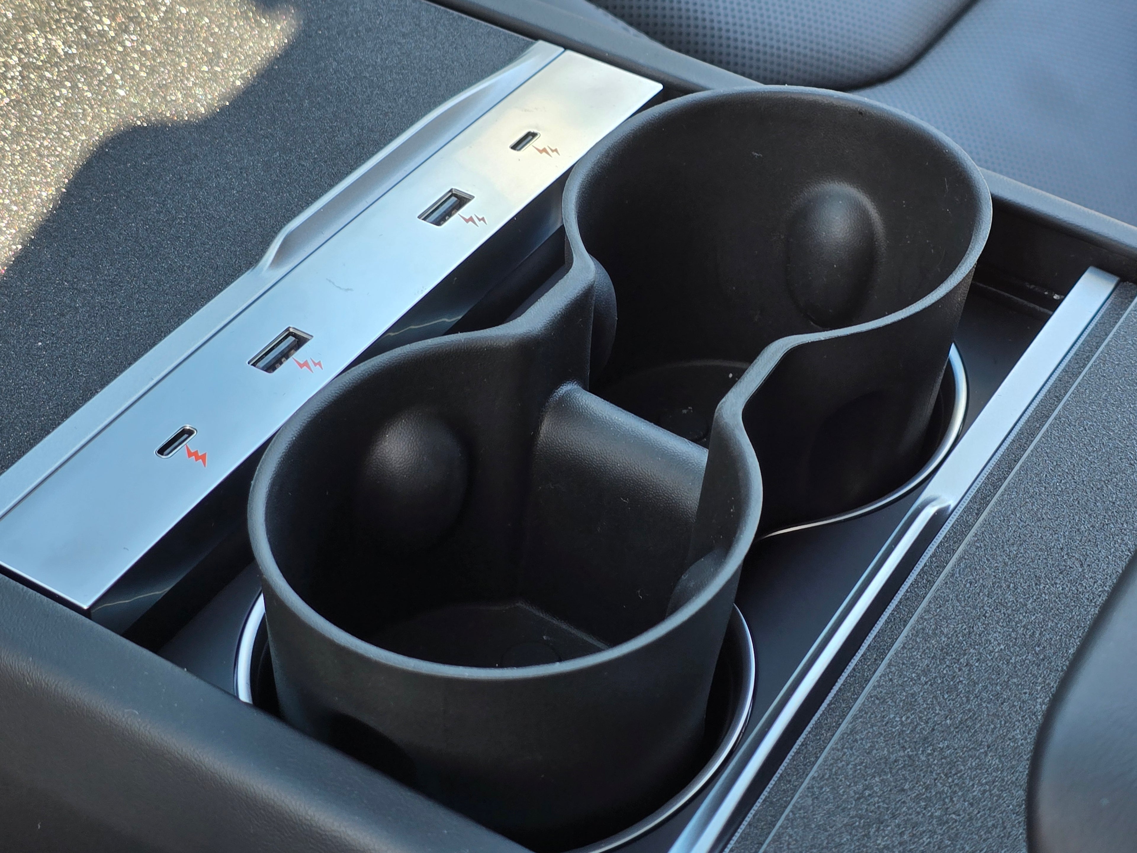 For Tesla Model Y Juniper Model 3 2025 Cup Holder Insert Mats Center Console Organizer Coaster Armrest Cupholder Car Accessories