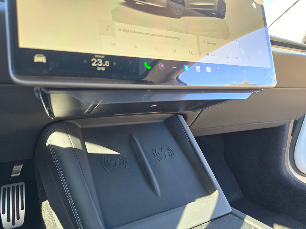 Caja de Almacenamiento Oculta para Tesla Model 3 Highland 2026 – Organizador Bajo la Pantalla Central