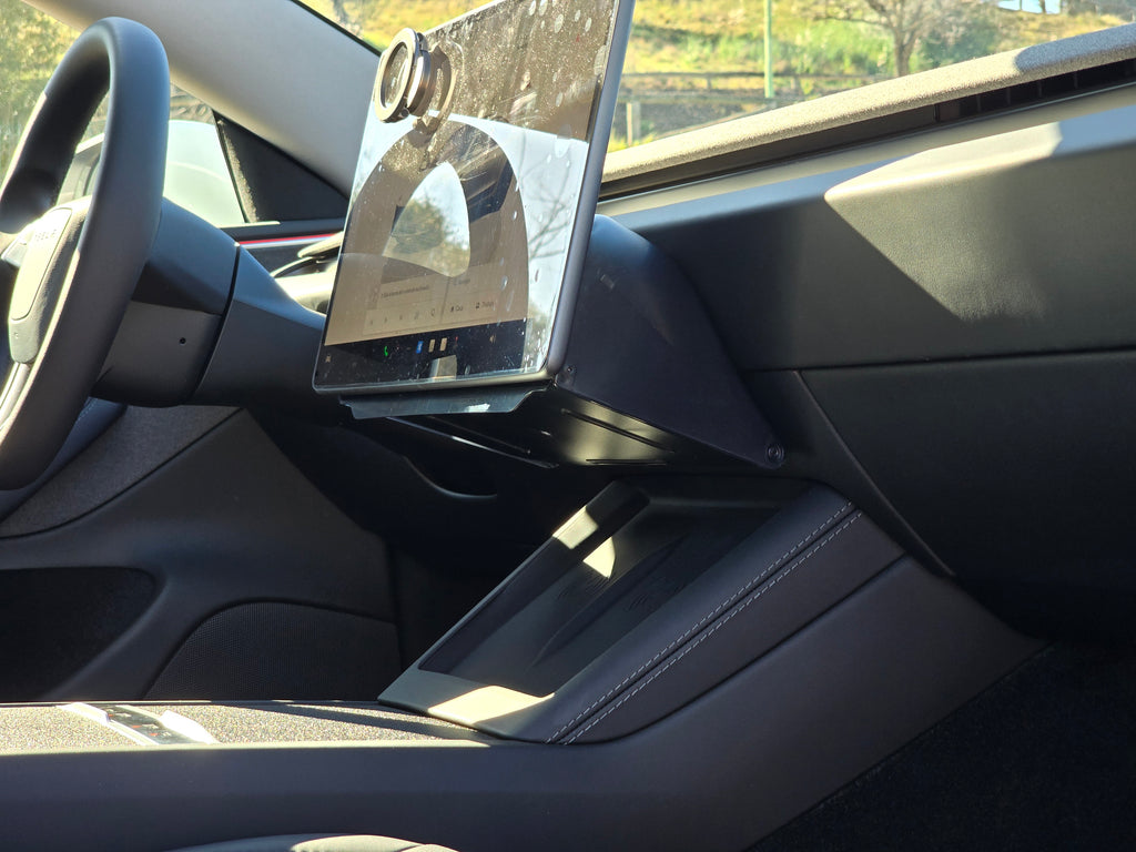 Caja de Almacenamiento Oculta para Tesla Model 3 Highland 2026 – Organizador Bajo la Pantalla Central