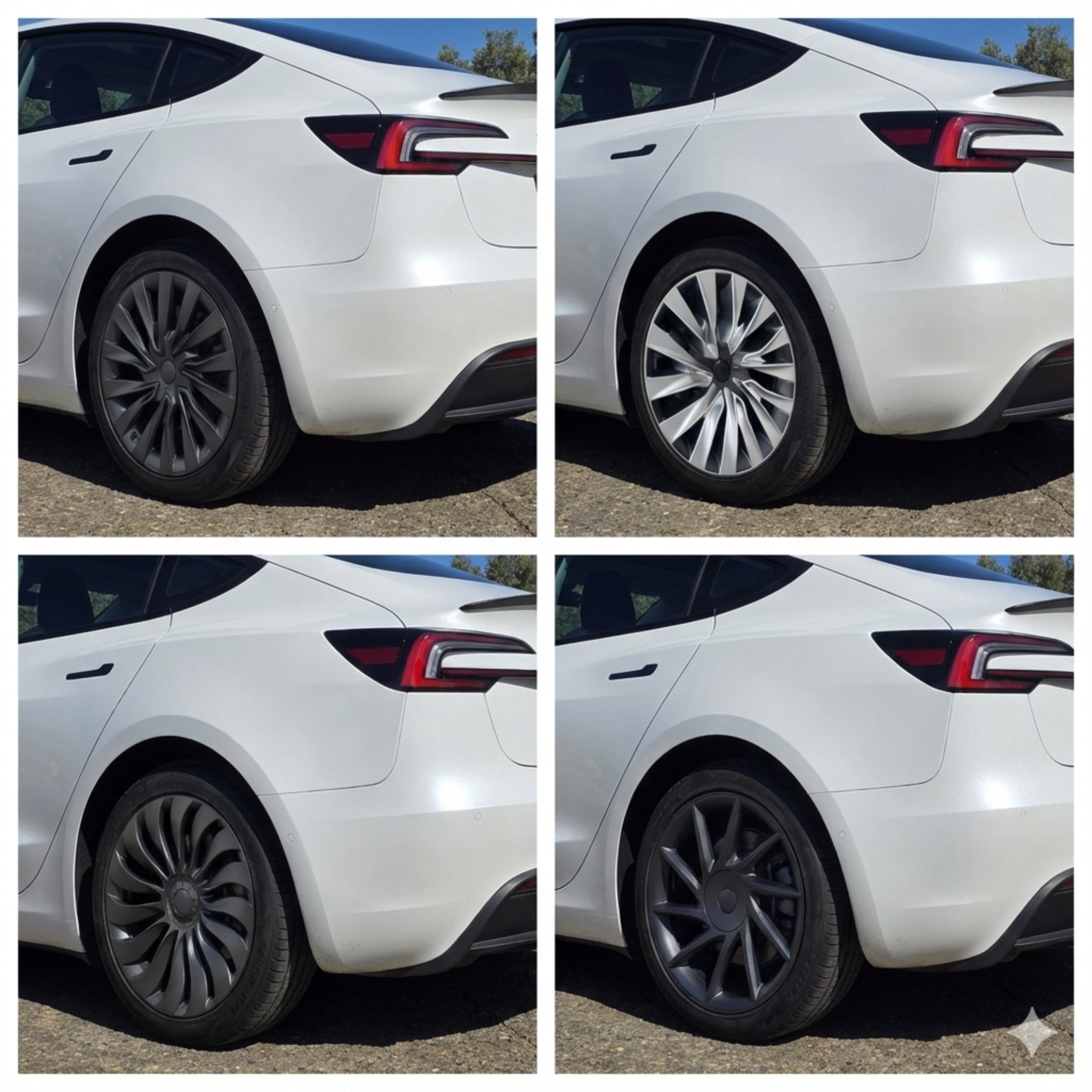 Kit de 4 Tapacubos LLANTA (18")  para Tesla Model 3 Highland 🚗