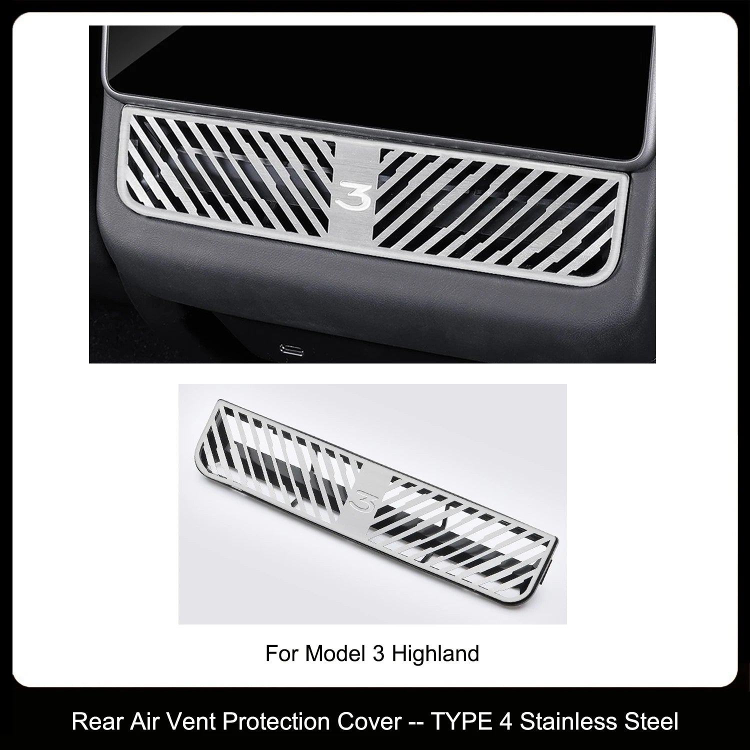 Protector de Rejilla de Ventilación Trasera para Tesla Model 3 Highland y Model Y Juniper