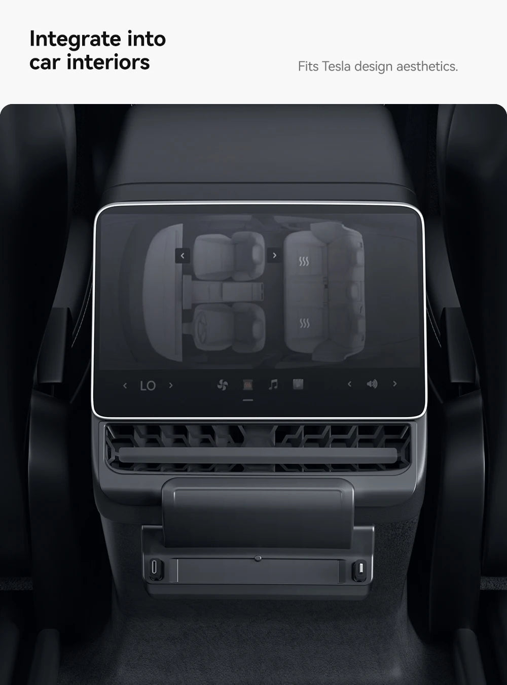 Estación de Carga Trasera Inteligente ,Tesla Model 3 Highland y Model Y Juniper –