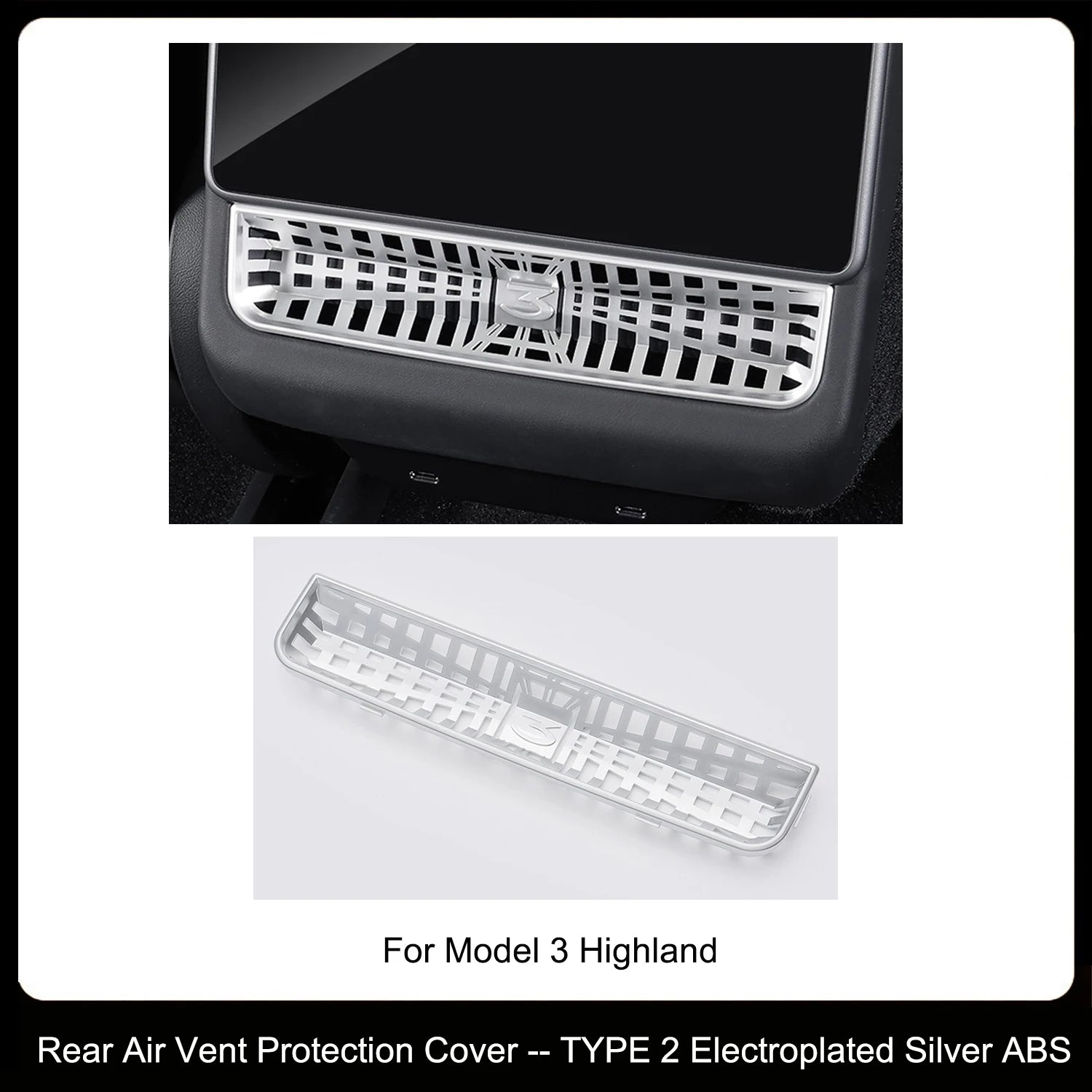 Protector de Rejilla de Ventilación Trasera para Tesla Model 3 Highland y Model Y Juniper