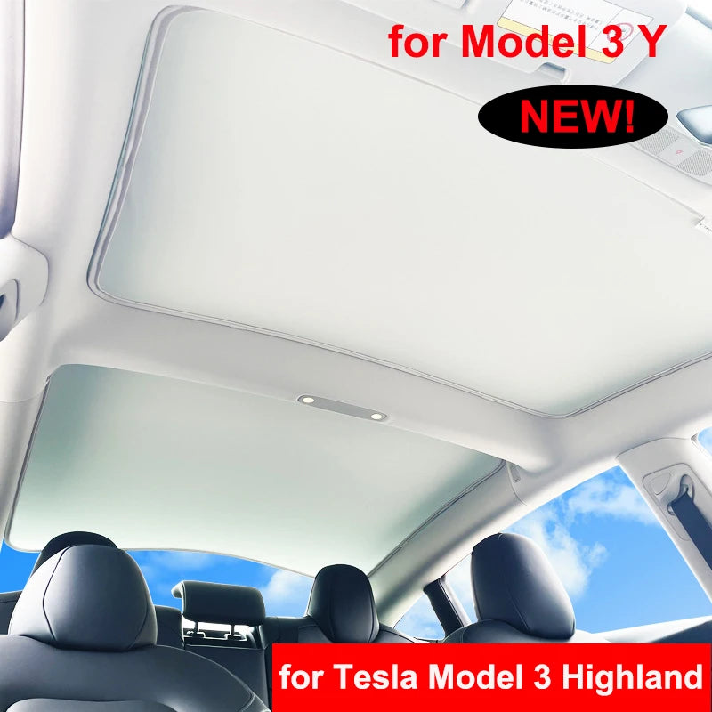 Parasoles para Tesla Model 3 Highland 2024 y Model Y Juniper 2025 – Protección Solar para Techo Panorámico