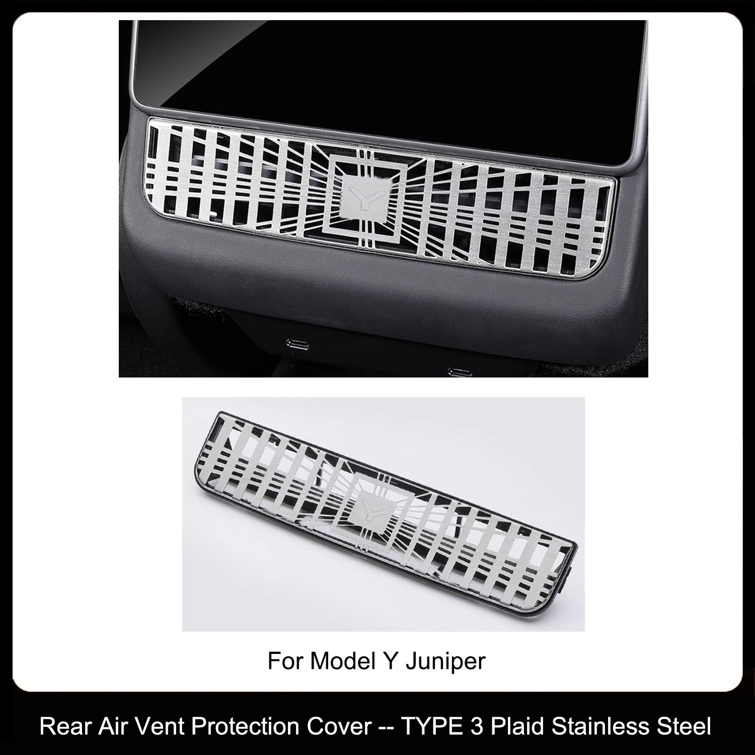 Protector de Rejilla de Ventilación Trasera para Tesla Model 3 Highland y Model Y Juniper