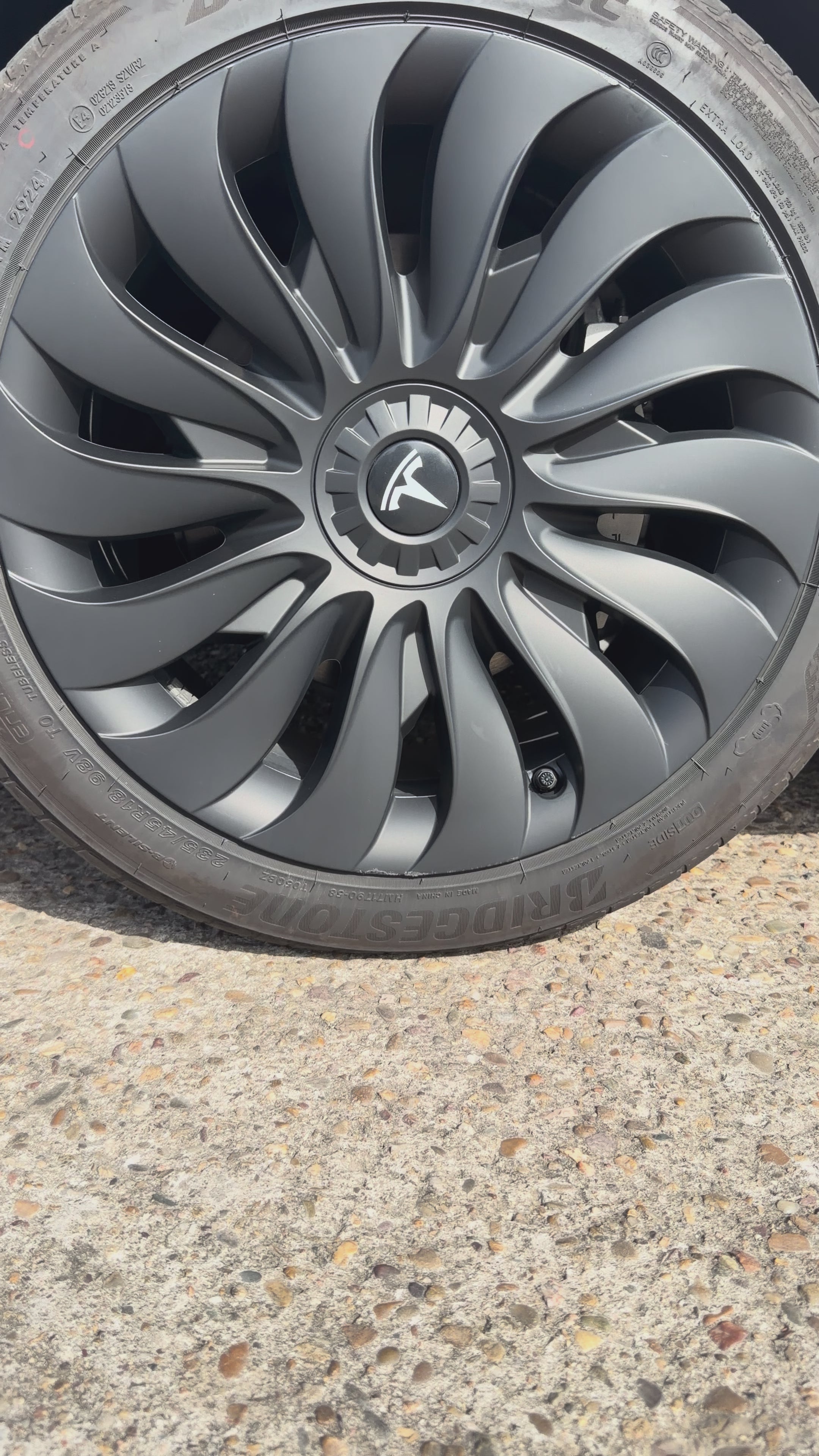 Tapas de Centro de Llanta Tesla (4 piezas) | Logo Premium 3D